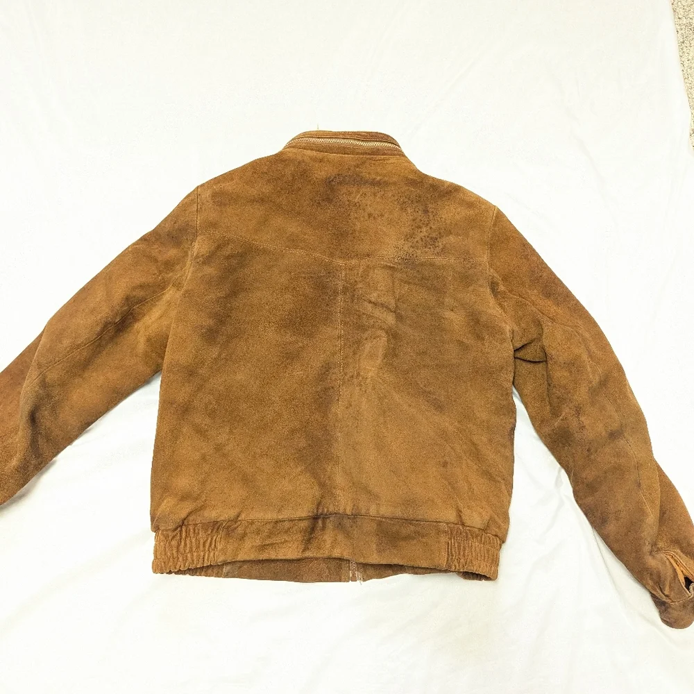Tarleton 70s Vintage Leather Quilted Coat DAMAGE READ Western Streetwear Work